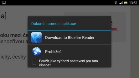 Dokončit pomocí aplikace