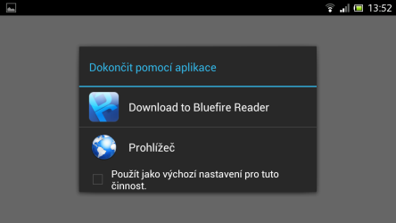 Dokončit pomocí aplikace
