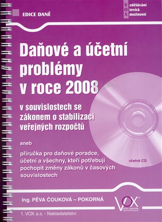 Kniha Daňové a účetní problémy v roce 2008 - Pěva Čouková