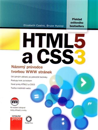 Kniha HTML5 a CSS3. Názorný průvodce tvorbou WWW stránek