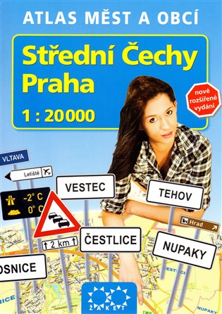 Kniha Střední Čechy a Praha 1:20 000 (ČJ, AJ, NJ, FJ, RJ)