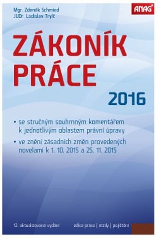 Kniha Zákoník práce 2016 (sešitové vydání)