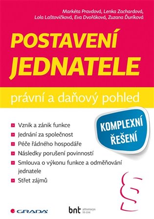 Postavení jednatele - právní a daňový pohled