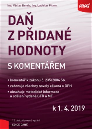 Kniha Daň z přidané hodnoty s komentářem k 1. 4. 2019