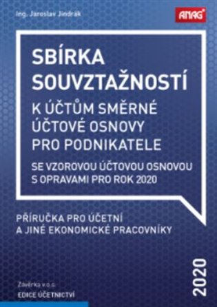 Kniha Sbírka souvztažností k účtům směrné účtové osnovy se vzorovou účtovou osnovou s opravami pro rok 2020