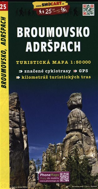 Kniha Broumovsko, Adršpach 1:50T