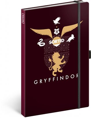 Notes Harry Potter – Gryffindor linkovaný, 13 × 21 cm
