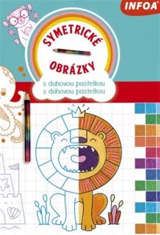 Kniha Symetrické obrázky s duhovou pastelkou