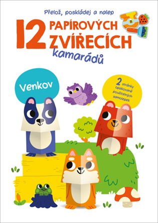 Kniha 12 papírových zvířecích kamarádů Venkov