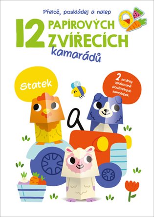 Kniha 12 papírových zvířecích kamarádů Statek