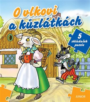 Kniha O vlkovi a kůzlátkách - 5 skládaček puzzle