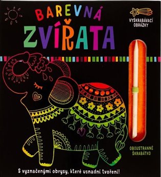 Kniha Barevná zvířata - Vyškrabávací obrázky