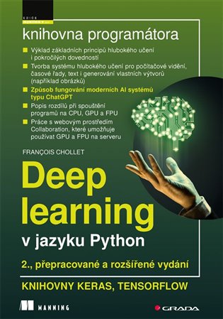 Deep learning v jazyku Python - 2., rozšířené vydání koupíte na Kosmas.cz