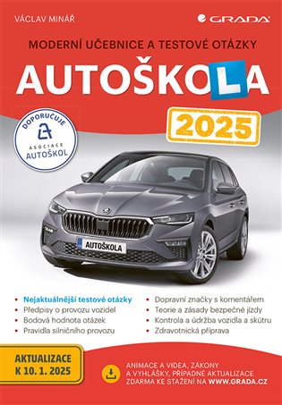 Autoškola 2025 - Moderní učebnice a testové otázky koupíte na Kosmas.cz