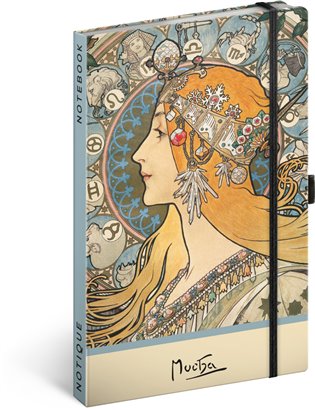 Notes Alfons Mucha – Zodiak, tečkovaný