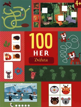 Kniha 100 her Zvířata 4+