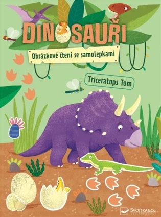 Kniha Dinosauři - Obrázkové čtení se samolepkami