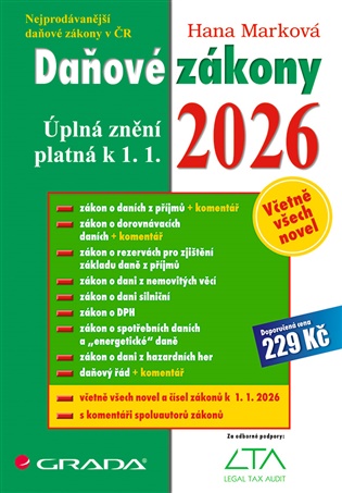 Daňové zákony 2026 - Úplná znění k 1. 1. 2026 koupíte na Kosmas.cz