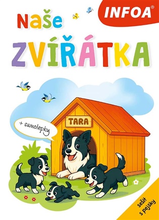 Naše zvířátka - sešit s pejsky (+ samolepky)