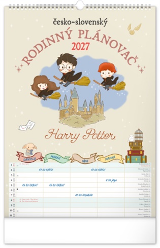 Nástěnný kalendář Rodinný plánovací Harry Potter 2027