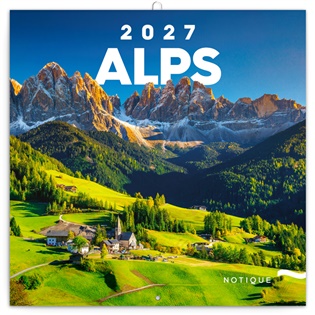 Poznámkový kalendář Alpy 2027