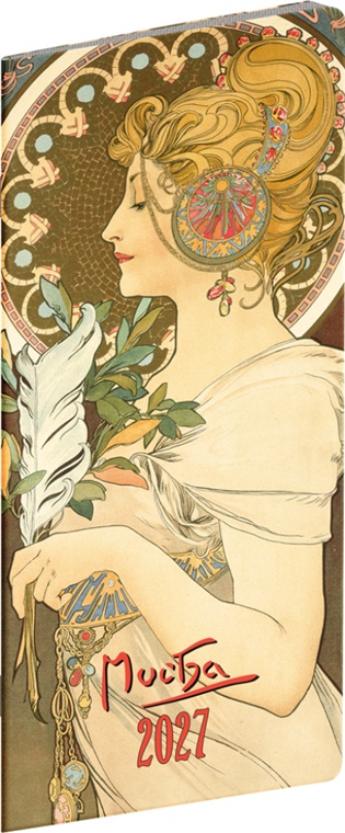 Kapesní diář Alfons Mucha 2027, plánovací měsíční