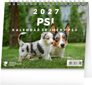 Stolní kalendář Psi – se jmény psů 2027